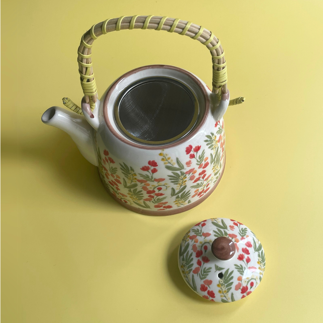 kit Sabores que Abraçam: 5 Chás + Bule de porcelana