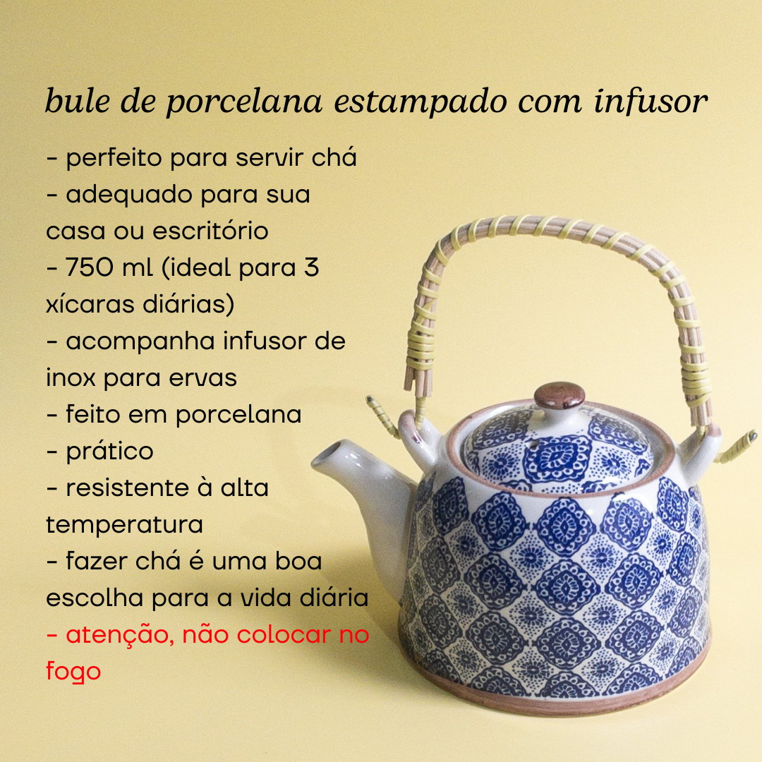 kit Sabores que Abraçam: 5 Chás + Bule de porcelana