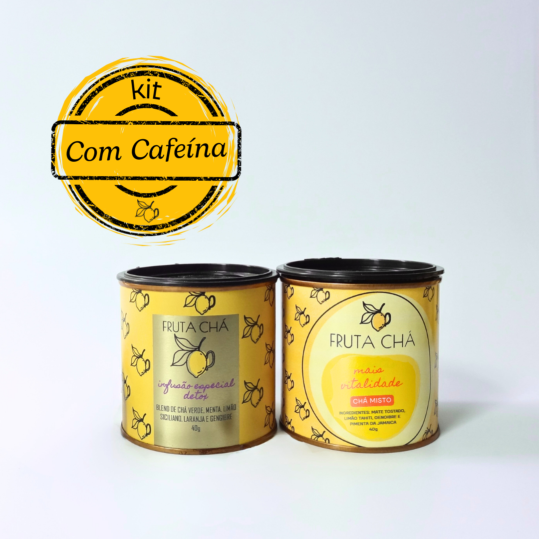 Kit COM CAFEÍNA com 2 chás e infusões