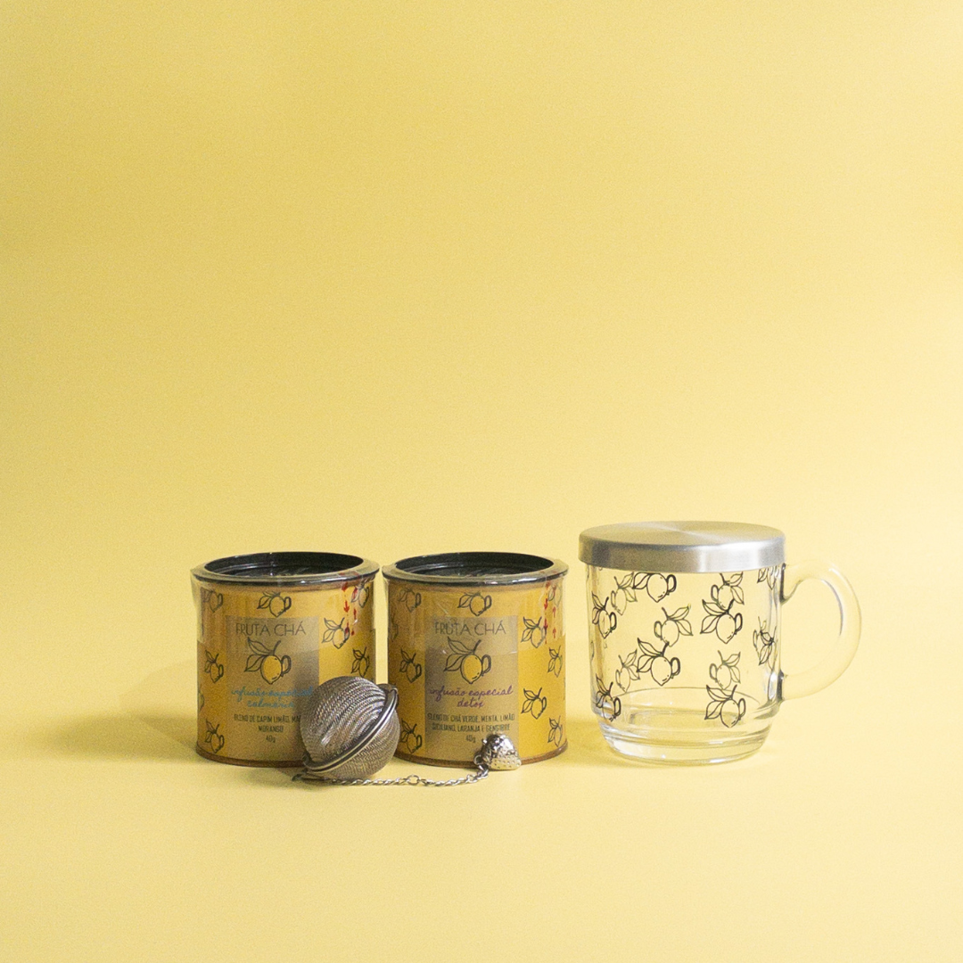kit Momento de Amor: Dupla de Chás + Caneca + Infusor