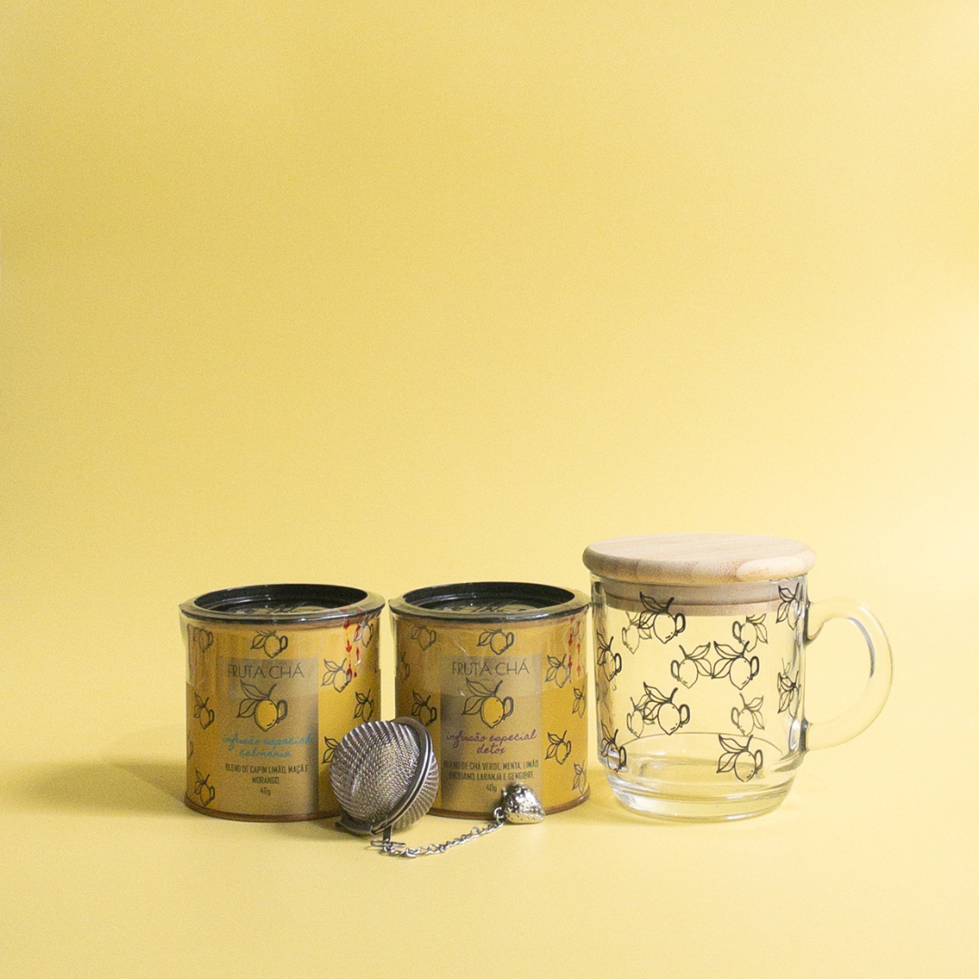 kit Momento de Amor: Dupla de Chás + Caneca + Infusor